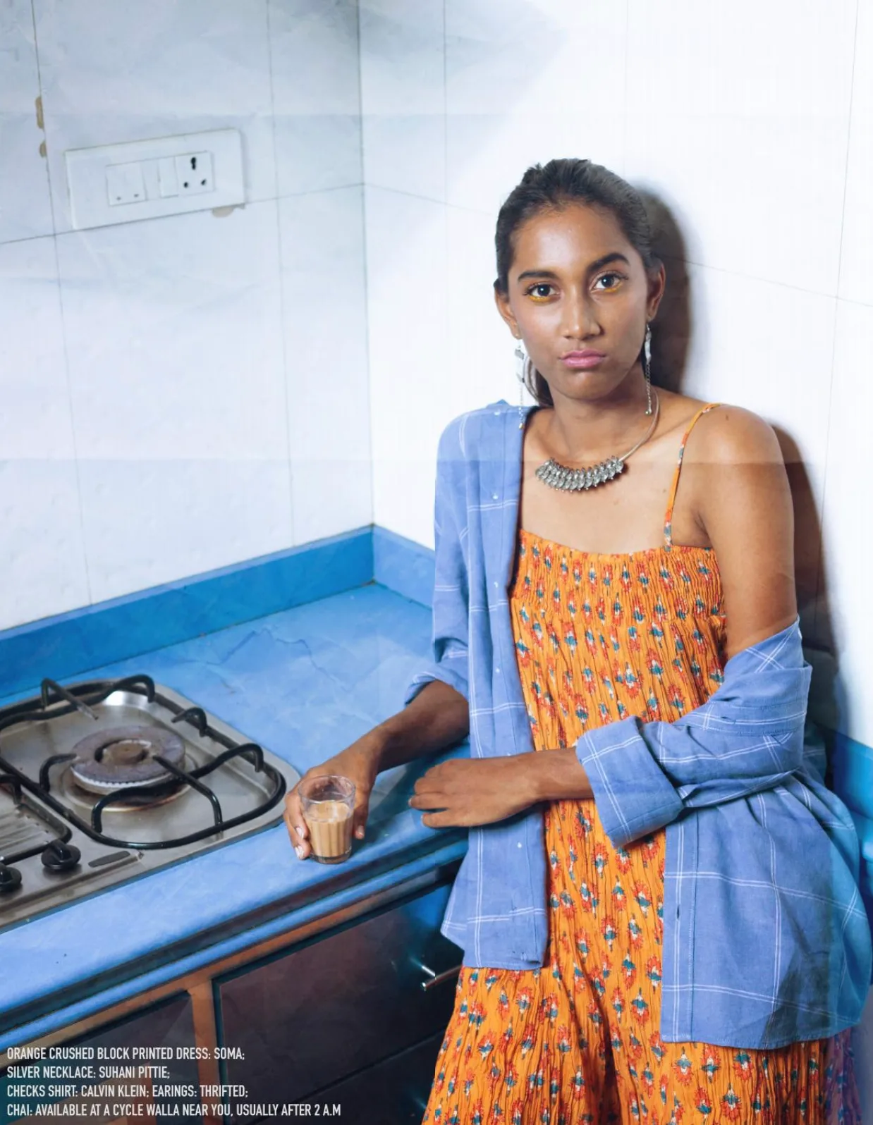 The Meraki Project "The Colorism Issue" spread with colourful streetwear looks, photographed by Shreyak Singh